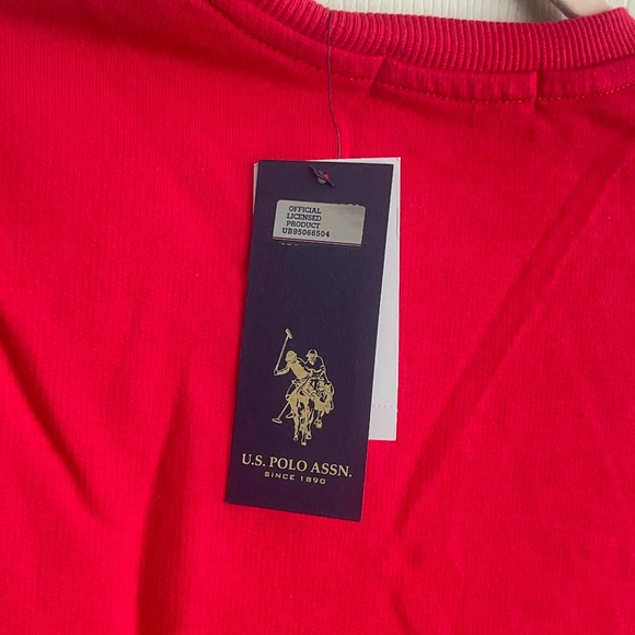 NWT U.S. Polo ASSN big kid Long Sleeve Dark Red USPA sweatshirt. #0170 - Picture 5 of 6